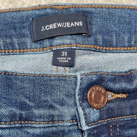 J Crew Jeans 9 High Rise Toothpick Denim Raw Hem Size 31 - Picture 7 of 16